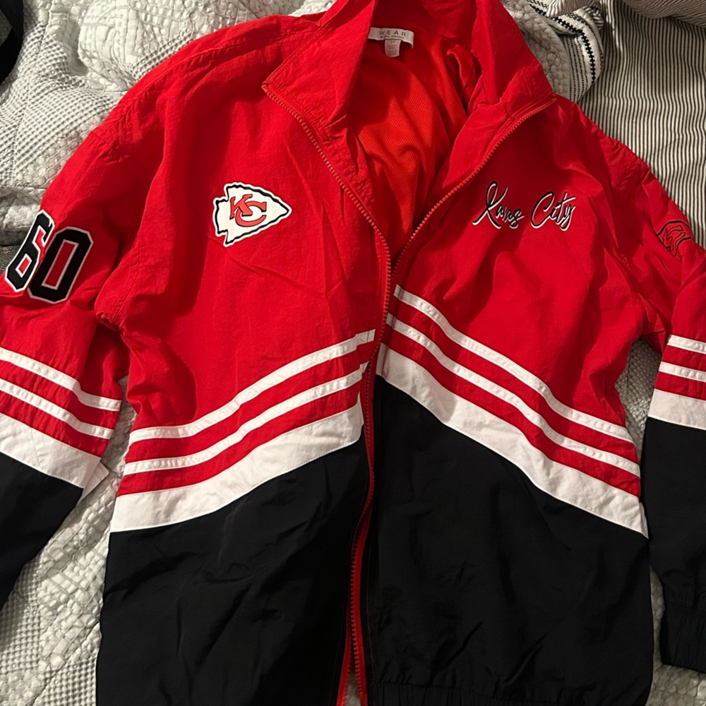 Kansas City Chiefs jacket worn by Taylor Swift